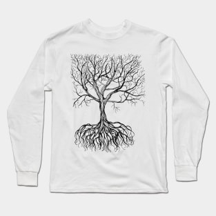 Bare tree with root Long Sleeve T-Shirt